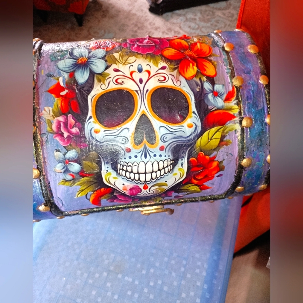 - Hand painted treasure box
